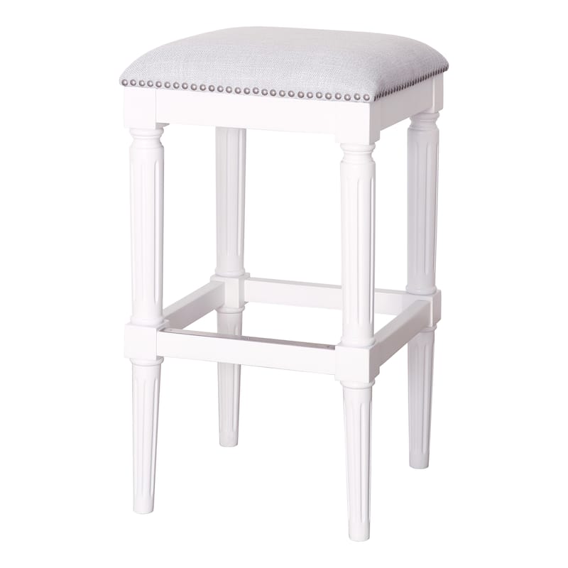 Manchester Solid Wood Square Upholstered Seat Bar Stool