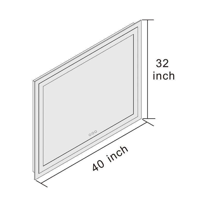 QuivaraView LED lights Frameless Wall Mounted Bathroom Vanity Mirror