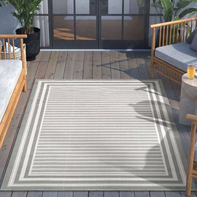 Well Woven Fallon Frankie Stripes Indoor Outdoor Area Rug