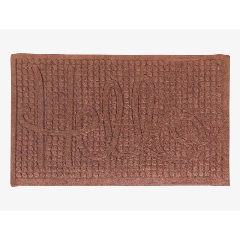 A1HC Water Retainer Indoor/Outdoor 24"X36" Doormat - Dark Brown 