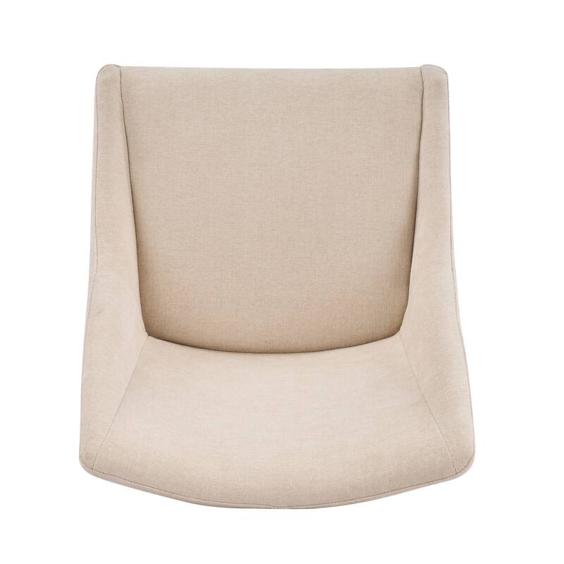 Christopher Knight Home - Modern 180° Swivel Upholstered Dining Chairs Set with Metal Frame & Wrap-round Design, Set of 2