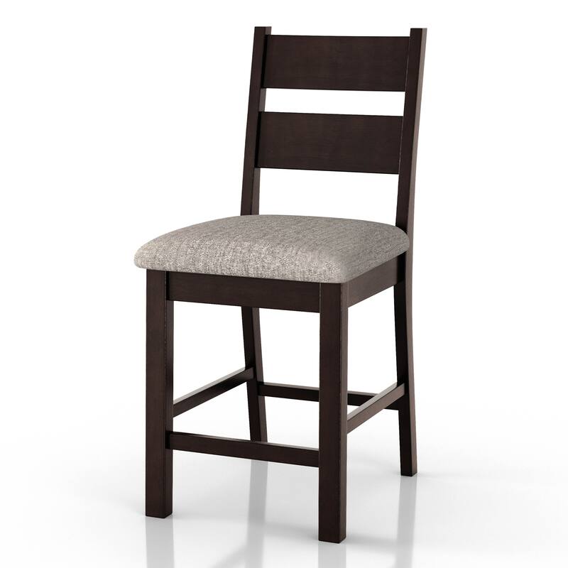 Willingham Farmhouse Espresso Wood Counter Height Chair by Furniture of America (Set of 2)
