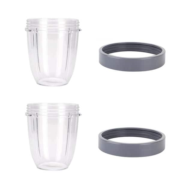 Nutribullet 32 oz Cup with To-Go Lid, Clear/Black