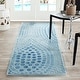 preview thumbnail 4 of 43, SAFAVIEH Soho Liese Hand-tufted Graphic Area Rug 2'6" x 12' Runner - Light Blue