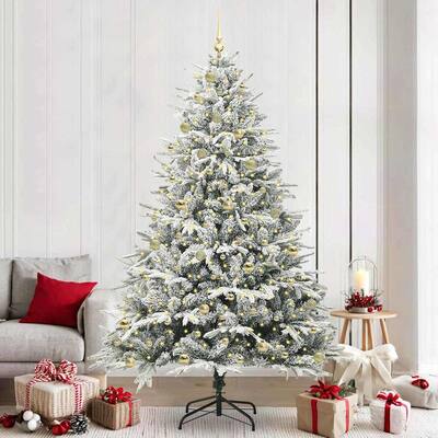vidaXL ArtificialChristmasTree Green 50.5 x 50.5 x 180 cm PVC - 70.9