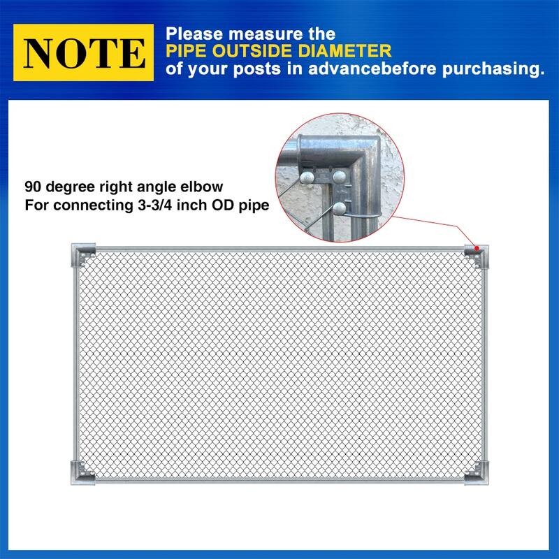 3- 3/4 in. Crooked net gatepost Head connection，Set 4 - 4 pack