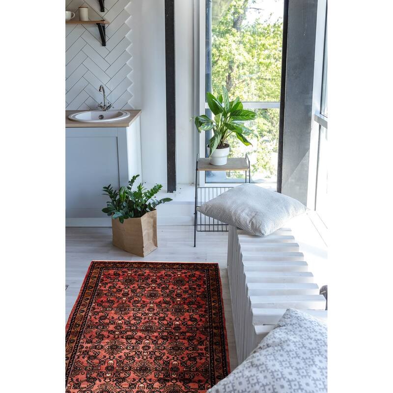 ECARPETGALLERY Hand-knotted Andelz Copper Wool Rug - 3'11 x 9'11