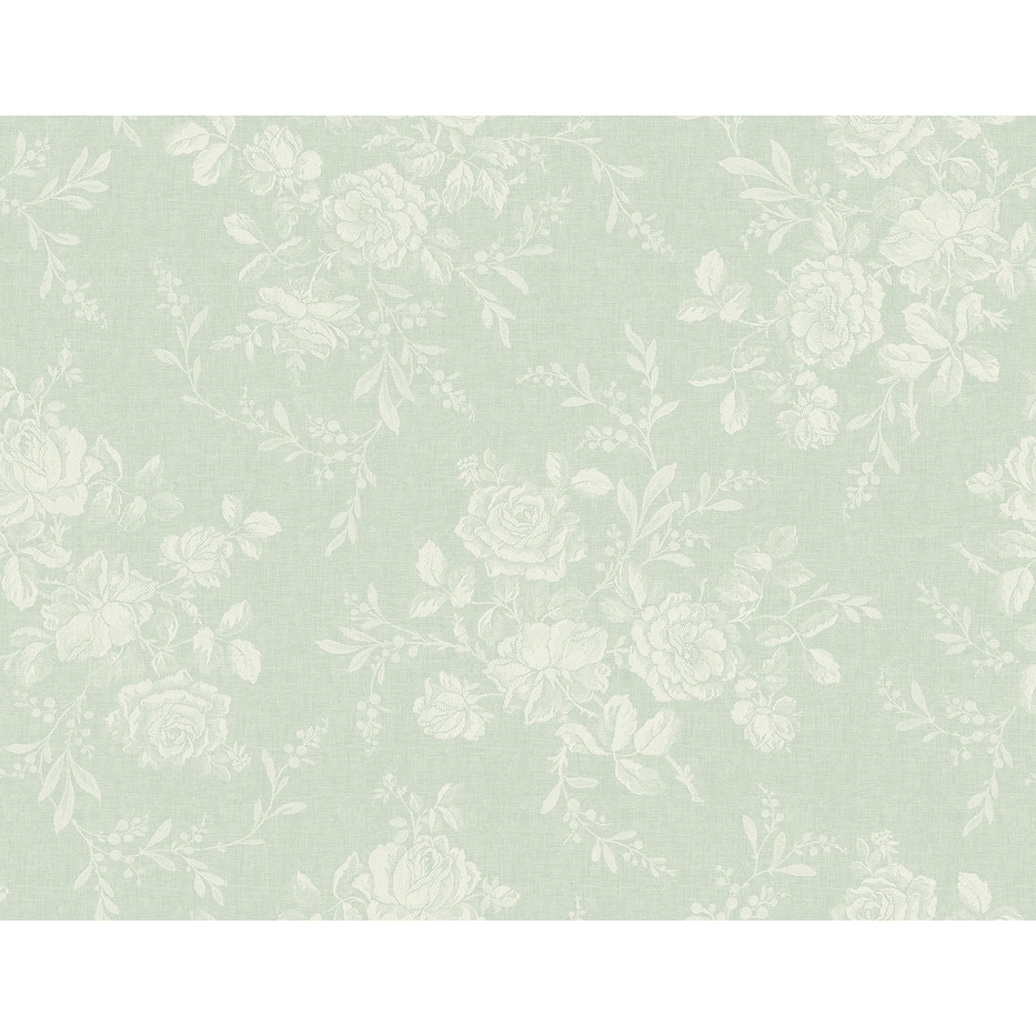 Seabrook Designs Jeannine Muted Rose Bouquet Unpasted Wallpaper