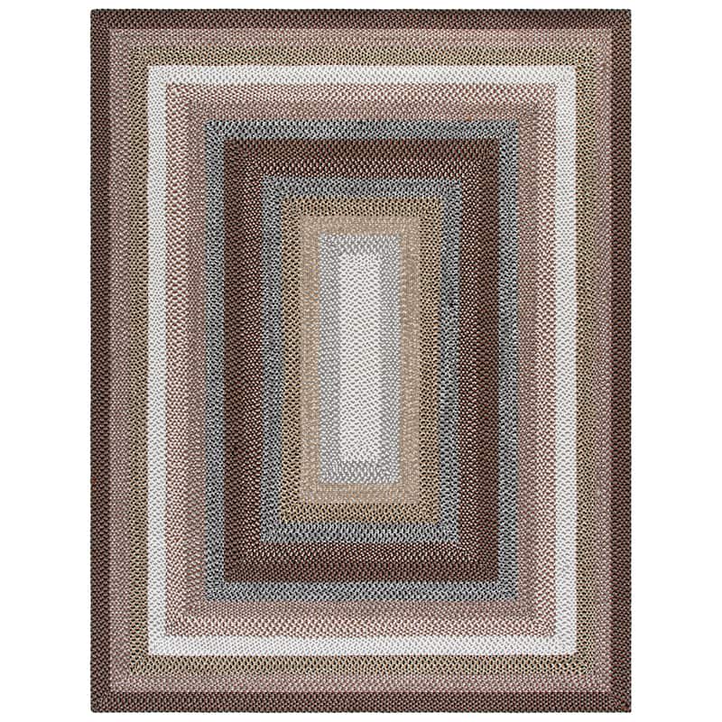 SAFAVIEH Handmade Braided Jo Machine Washable Country Casual Rug - 8' x 10' - Brown/Multi