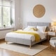 preview thumbnail 13 of 29, Upholstered Platform Bed Frame, Soft Headboard, Wood Support, Grey or White Grey - Full