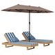 preview thumbnail 6 of 58, Gymax 13 FT Double-sided Patio Umbrella Outdoor Large Twin Size Brown