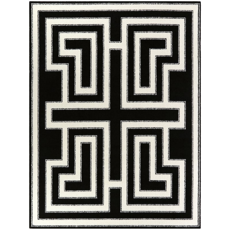 Vincent Art Deco Border Area Rug