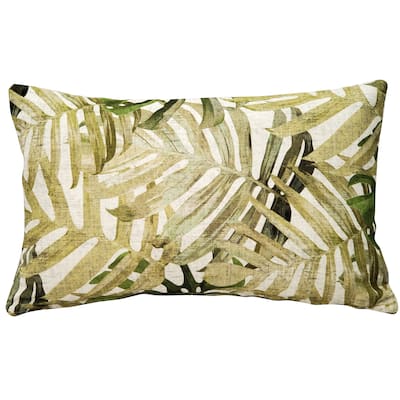 Pillow Decor Pattaya Green Palm Throw Pillow 12x20