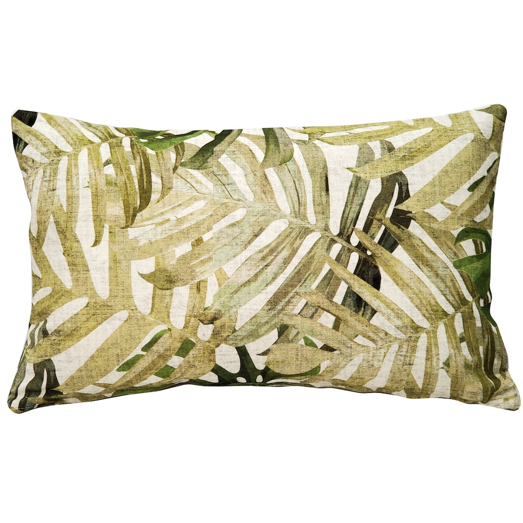Pillow Decor Pattaya Green Palm Throw Pillow 12x20