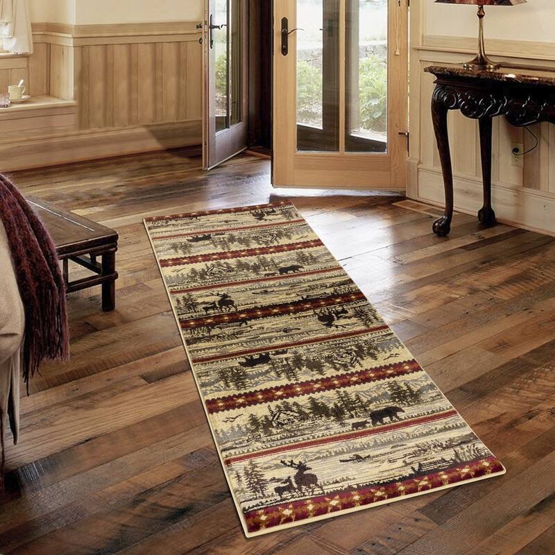 Nature's Nest GC_CBL3005 Multi Lodge Area Rug