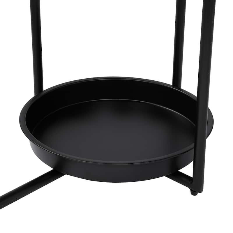 Guetsy Contemporary Black Coat Stand with Mirror by Furniture of America
