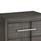 preview thumbnail 2 of 4, Transitional Solid Wood Night Stand With Two Drawers, Gray