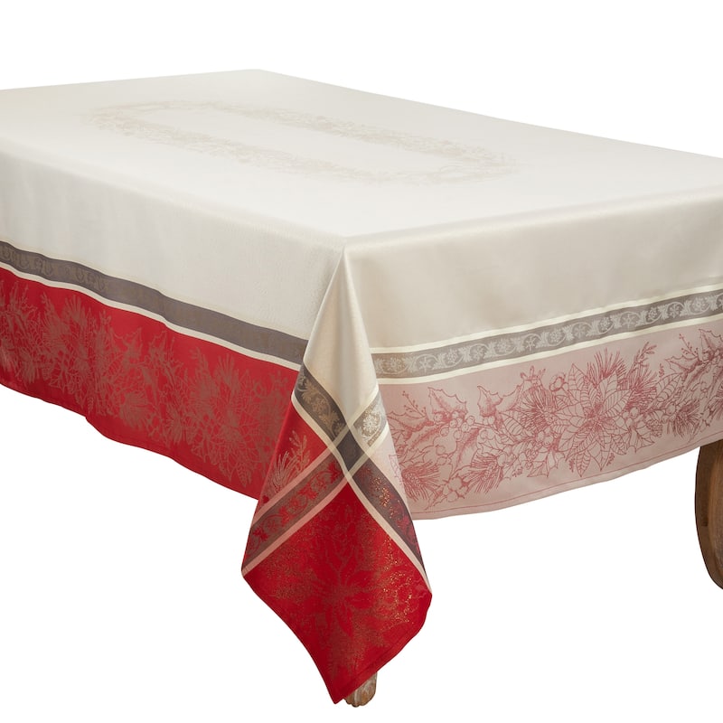 Christmas Tablecloth With Jacquard Plaid Design