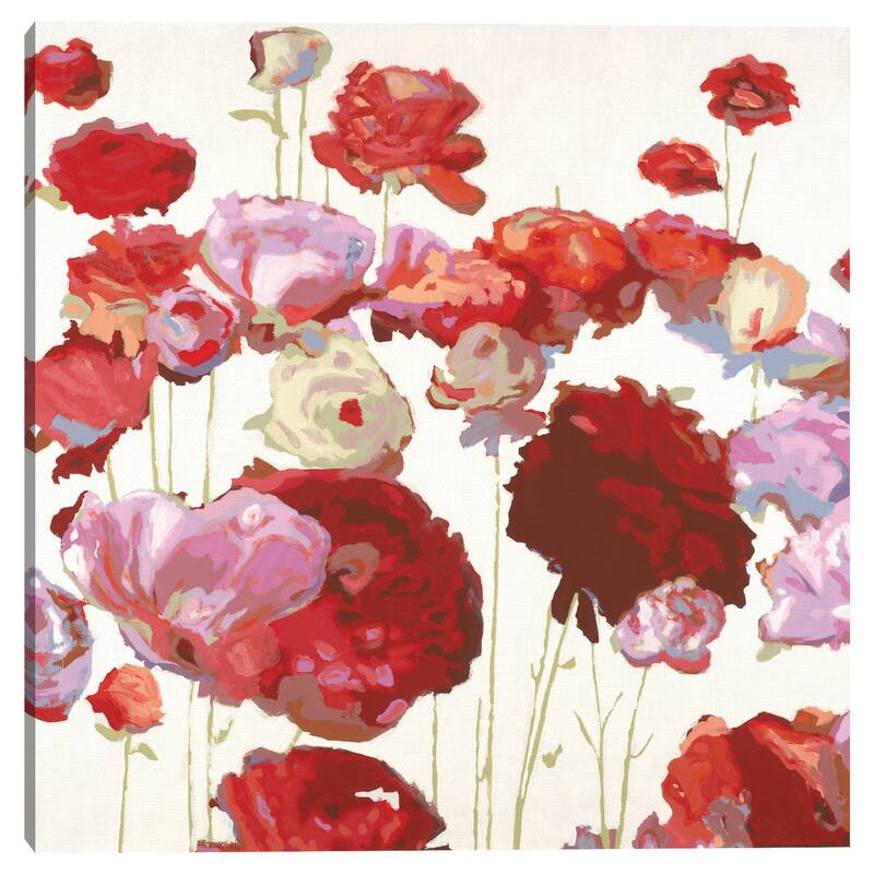 Red Floral Dream II by Randy Hibberd Canvas Art Print