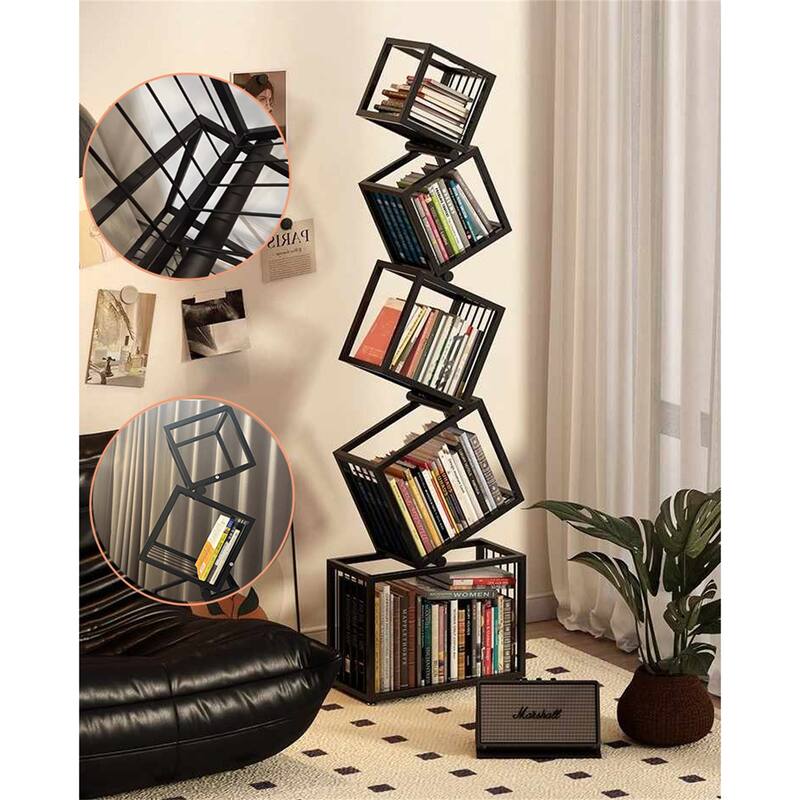 Metal Creative Corner Floor Shelf Special-shaped Display Shelf Wall Bookshelf
