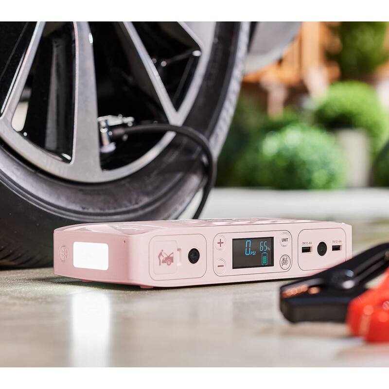 Portable Vehicle Jump Starter with Air Compressor, Power Bank with