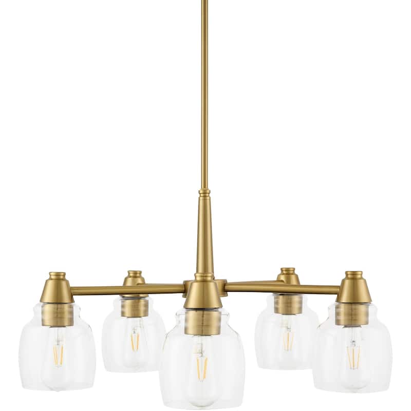 Livabliss Tarrega Modern Chandelier - 26"L x 26"W x 14"H - Brass
