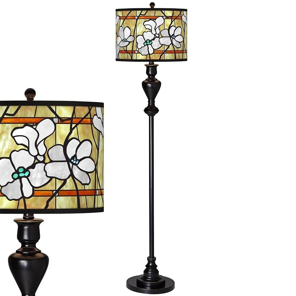 Magnolia Mosaic Black Bronze Floor Lamp - 13