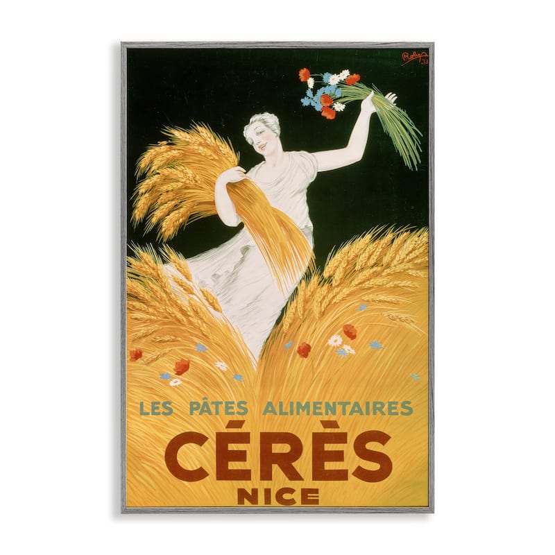 Stupell Antique Ceres Goddess Framed Giclee Art Design By Marcus Jules - 20 x 30 - Grey