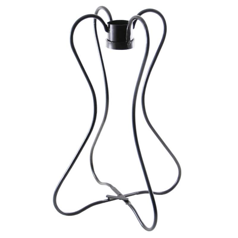 Achla Designs Daffodil Gazing Globe Ball Stand, 21.5 Inch Tall, Black Powder Coat Finish