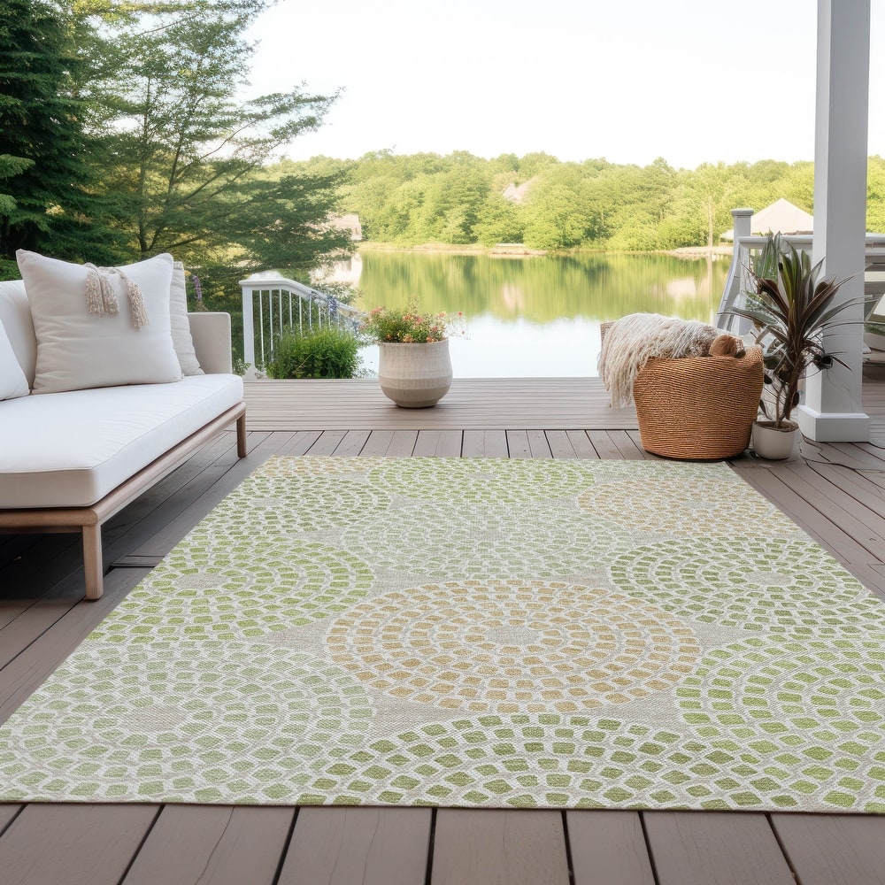 Machine Washable Indoor/ Outdoor Chantille Contemporary Rug