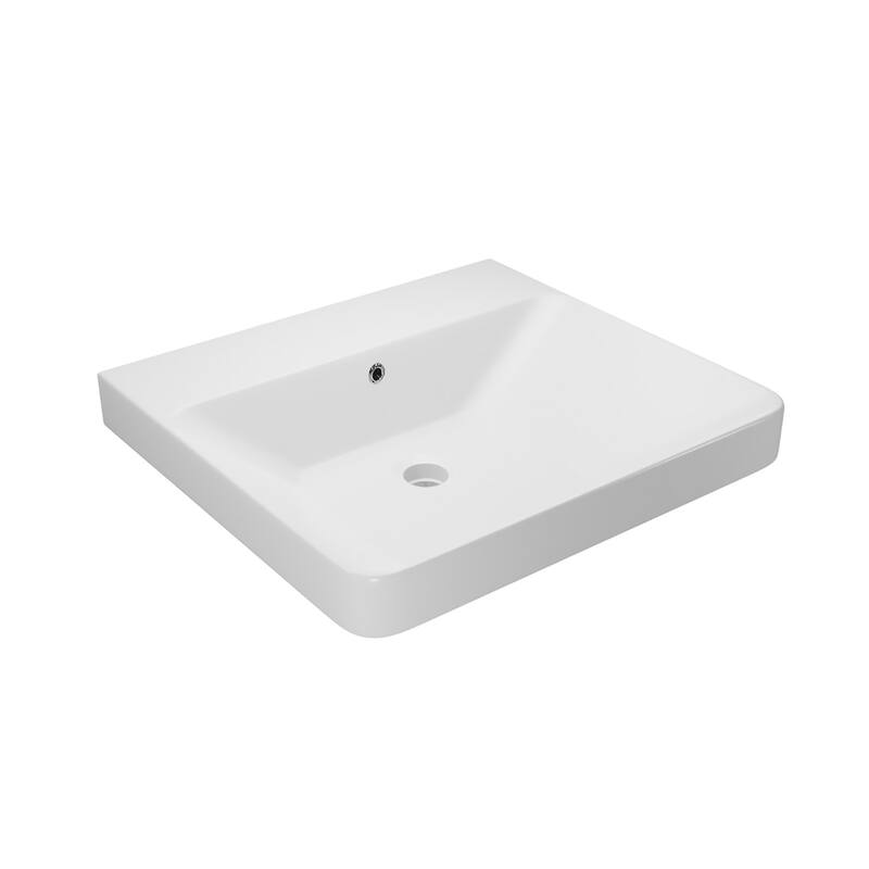 WS Bath Collections Luxury 50.00 Luxury 19-11/16" Rectangular Ceramic - Matte White