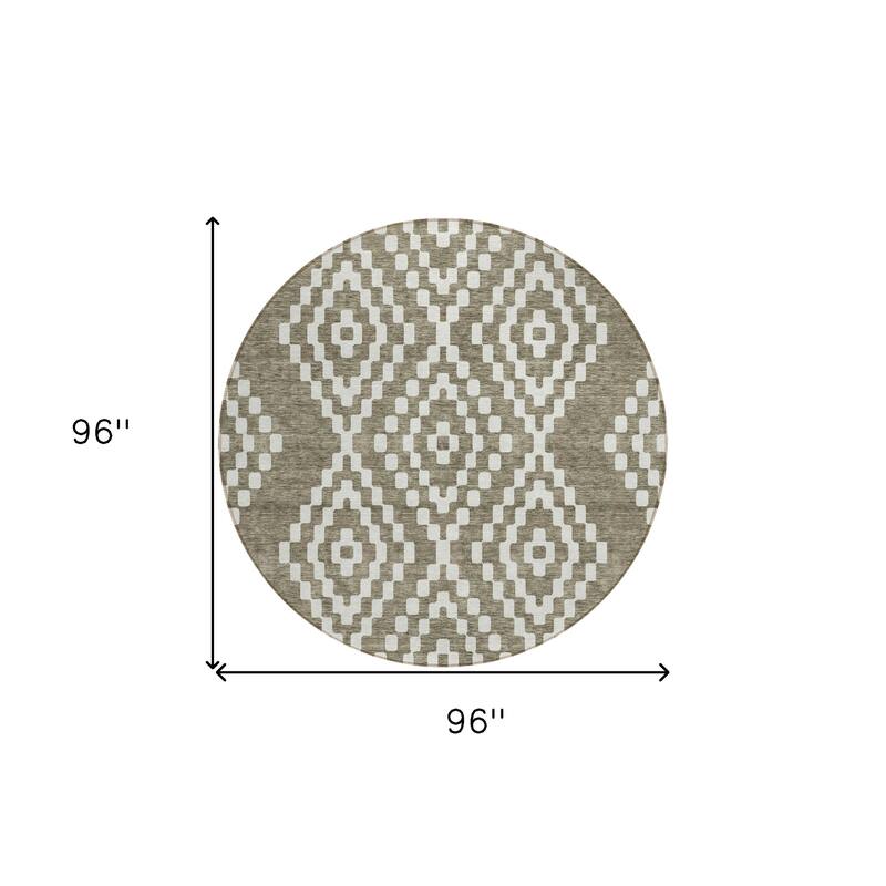 HomeRoots Geometric Transitional Rectangle Outdoor Rug