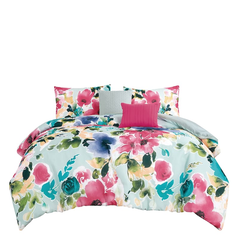 Savana floral Slub comforter set