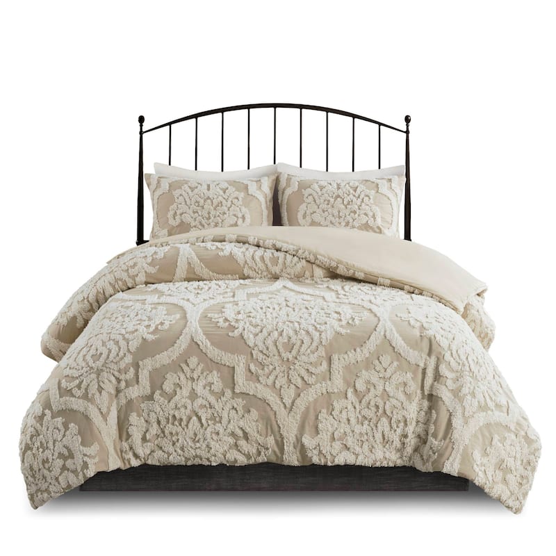 Madison Park Aeriela Tufted Cotton Chenille Damask Comforter Set