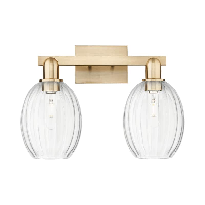 Innovations Lighting 716-2W-13-16 Preston Vanity Preston 2 Light 16" - Champagne Bronze / Clear