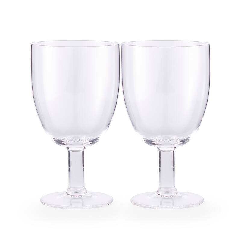 Kit Kemp for Spode Set of 2 Glassware Flow Wine Glasses - 11.8 Oz - 11.8 Oz - Clear