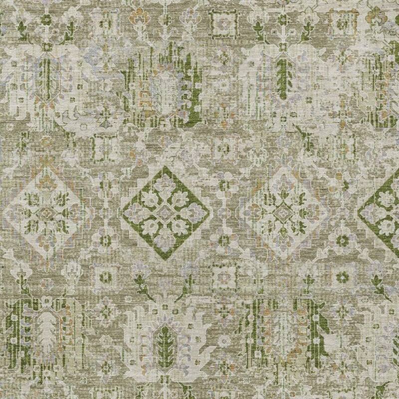 HomeRoots Floral Medallion Traditional Rectangle Outdoor Rug