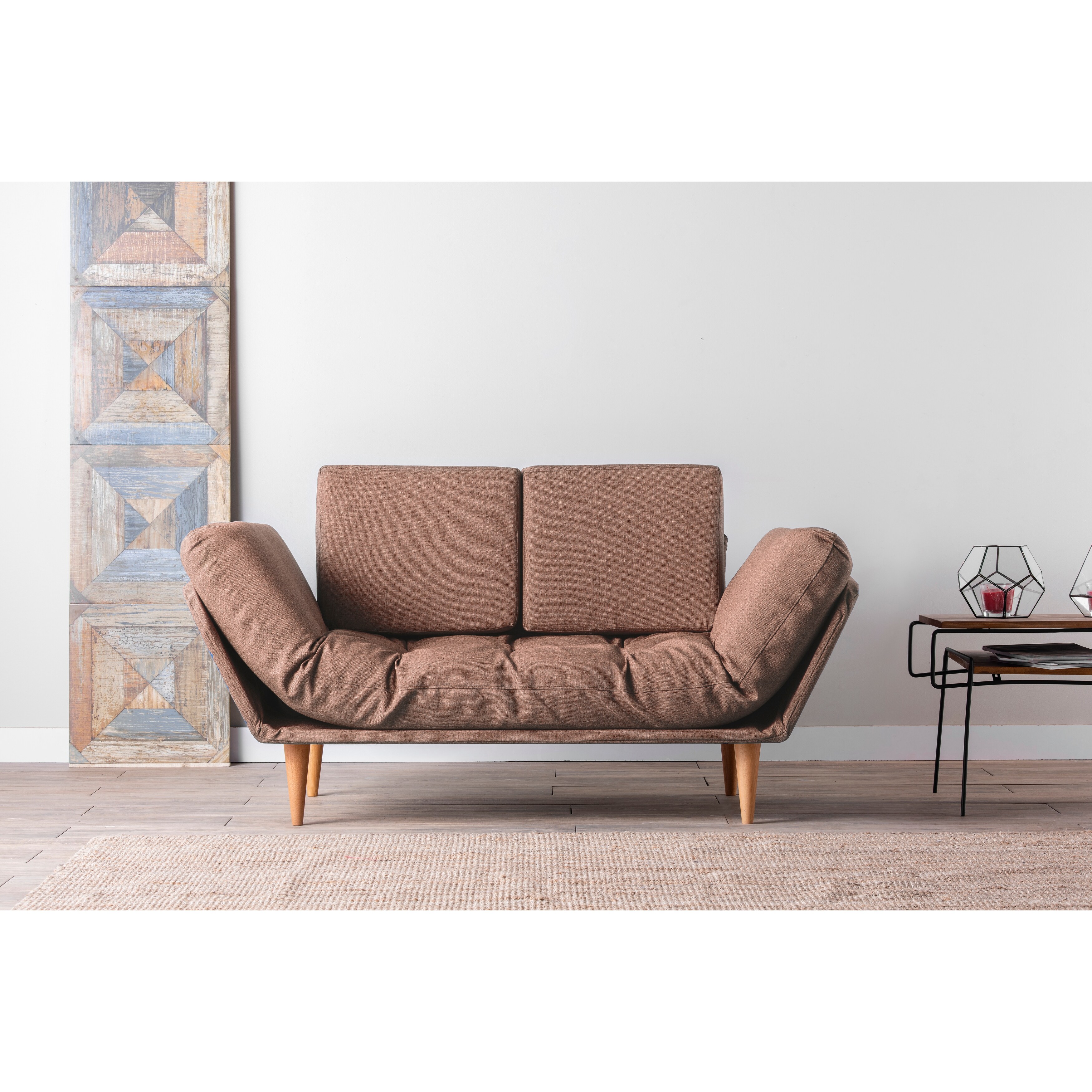 Dida 72 undefinedundefined Flared Arms Futon Loveseat - - 33810836