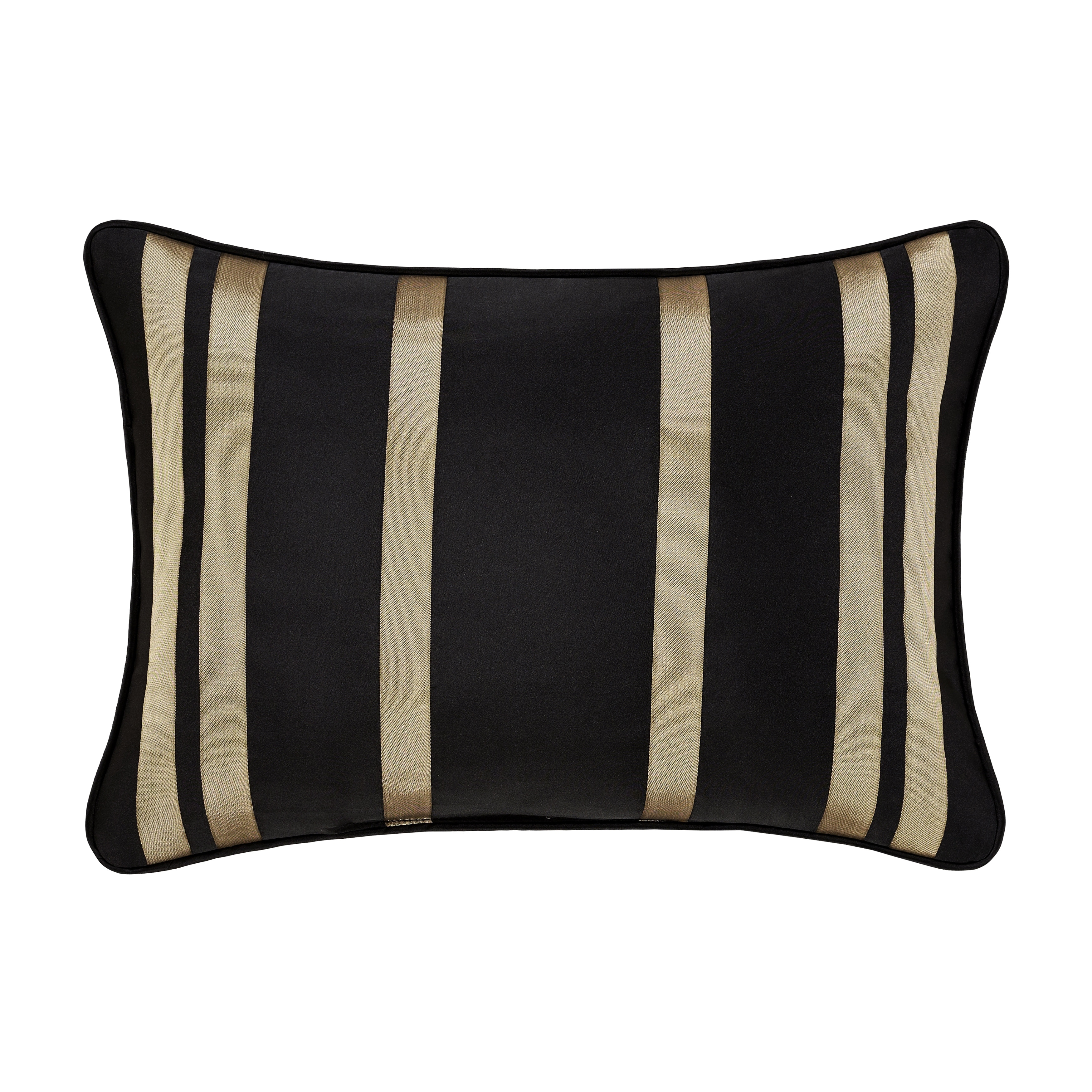 J. Queen New York Calvari Black And Gold Boudoir Decorative Throw Pillow