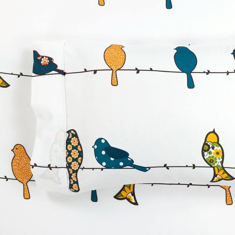 Lush Decor Rowley Birds Soft 6 Piece Sheet Set