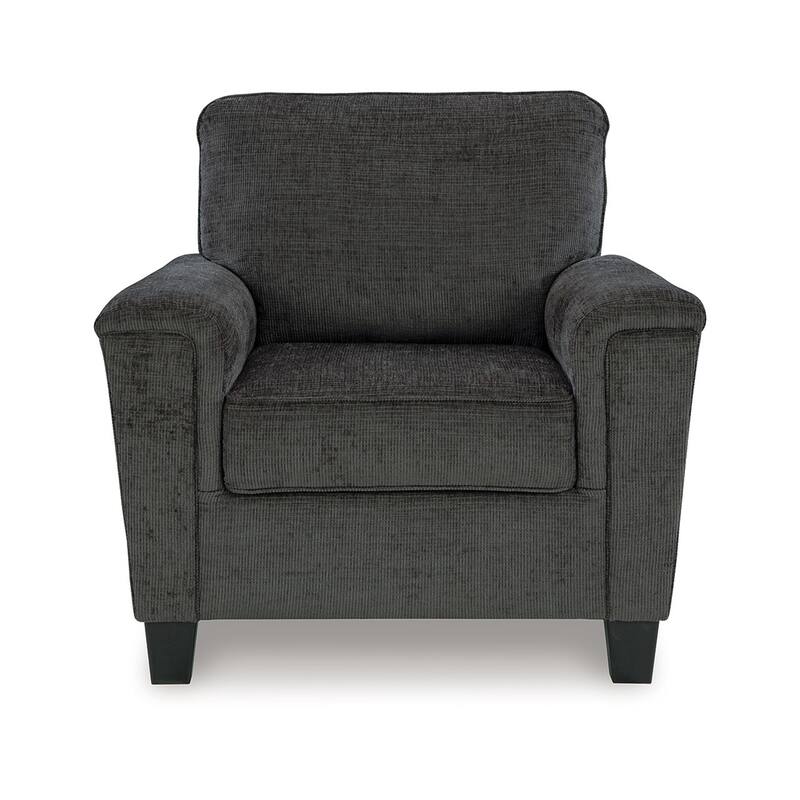 Erin Accent Armchair, Modern Tapered Legs, Plush Dark Gray Polyester