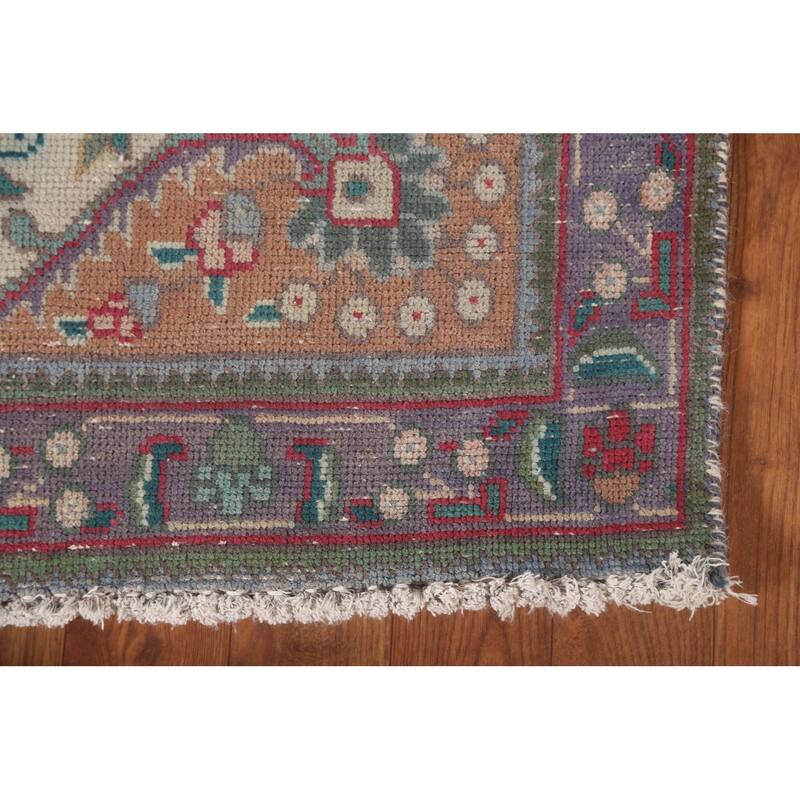 Tabriz Persian Accent Rug Hand-Knotted Floral Wool Carpet - 3'1"x 4'9"