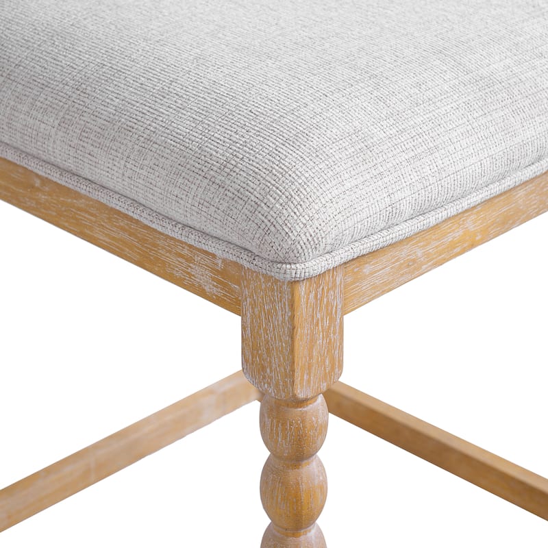 Christopher Knight Home - Valcour Acacia Wood Backless Counter Stools with Upholstered Seat