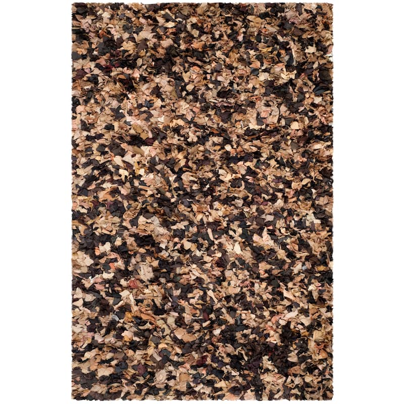 SAFAVIEH Handmade Rio Shag Chihoko 3.5-inch Extra Thick Decorative Rug