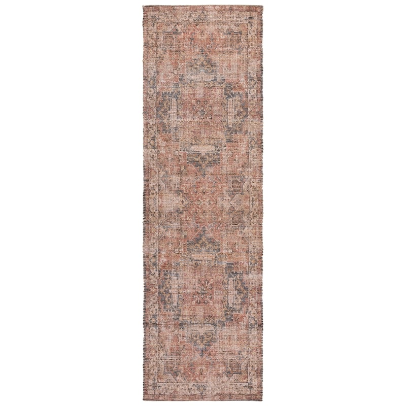SAFAVIEH Handmade Saffron Channa Jute & Chenille Rug - 2'3" x 8' Runner - Natural/Pink