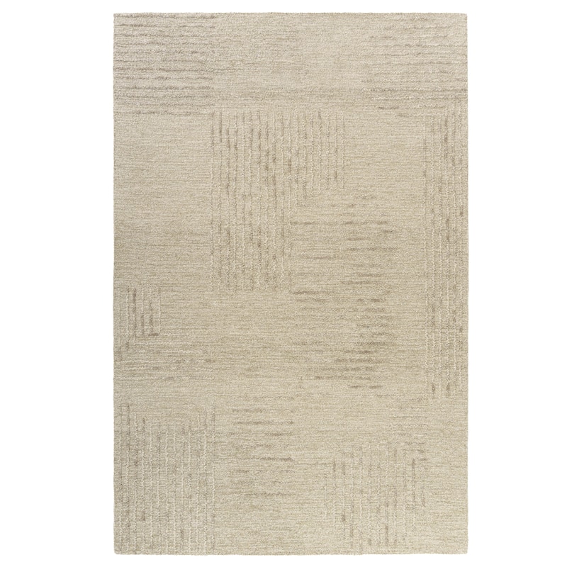 Sevita Contemporary Geometric Hand-Tufted Area Rug - 7'9" x 9'9" - Beige/Cream
