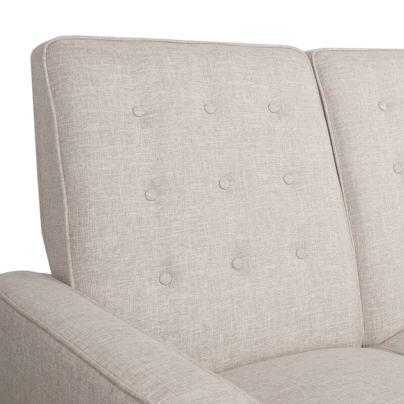 Denison Upholstered Loveseat Pushback Recliner by Christopher Knight Home