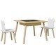 preview thumbnail 2 of 7, Qaba 3 Piece Kids Table and Chair Set with Convertible Desk & Storage