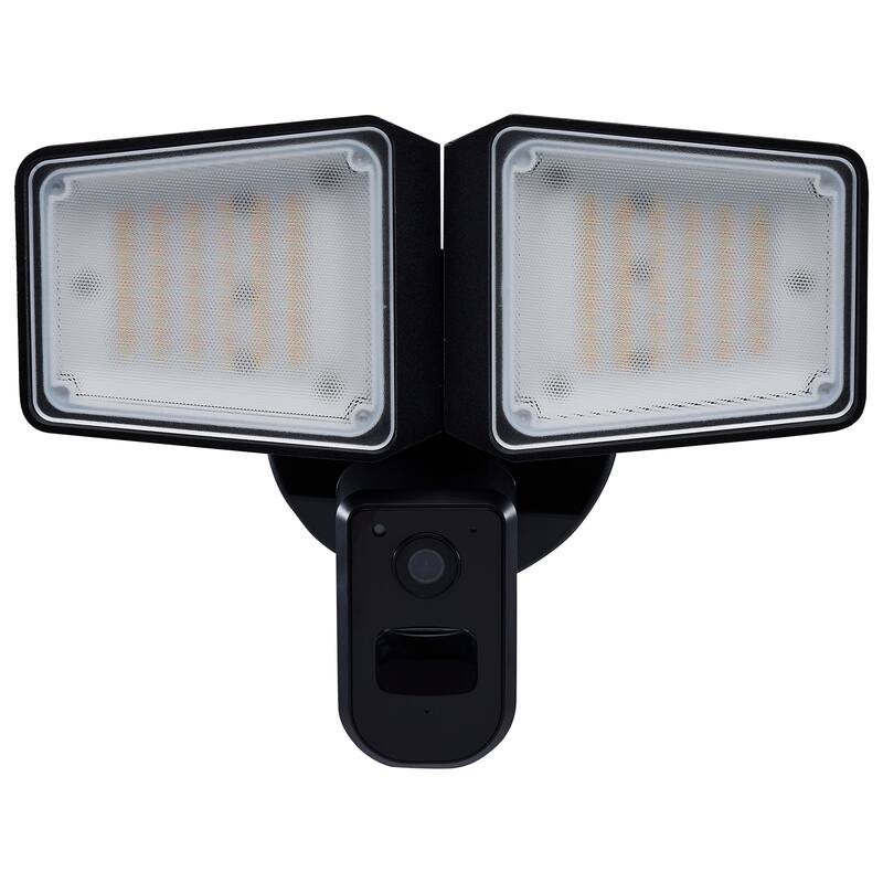 36W Rectangular Outdoor SMART Security Light with Camera Starfish Enabled Tunable White Black