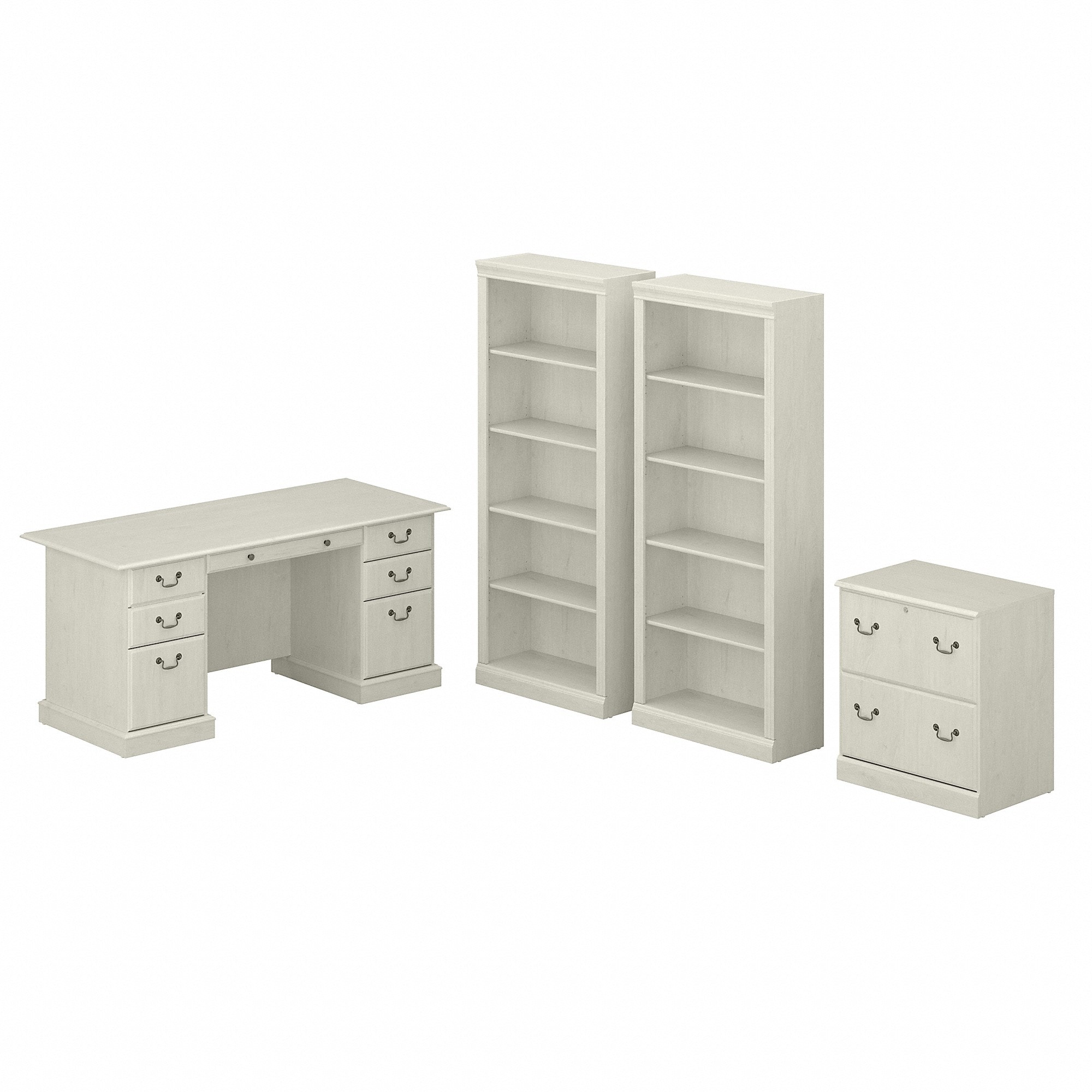 Saratoga Executive Desk, File Cabinet and Bookcases by Bush - Picture 11 of 14